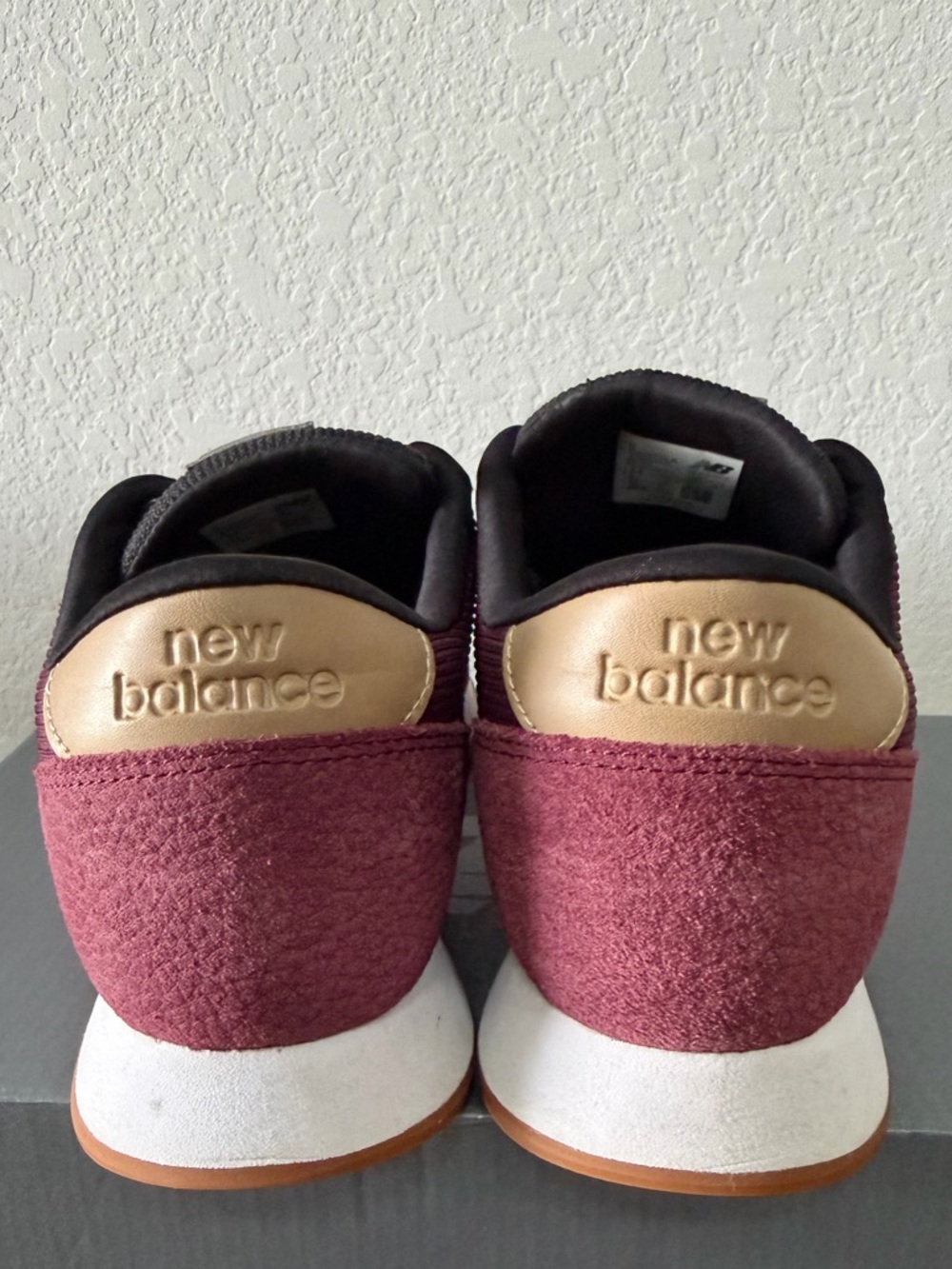 New Balance NB501 (MZ501TLA) Burgundy Suede with Gum Soles - Picture 4 of 8